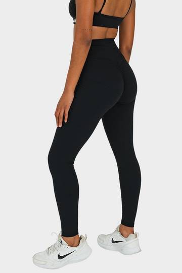 Bacon Active Long Legging Scrunch Bum Legging // Black